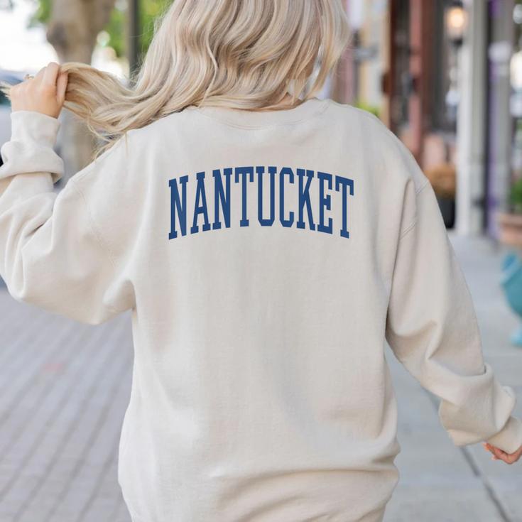 Varsity Grey Nantucket Women's Sweatshirt Back Print
