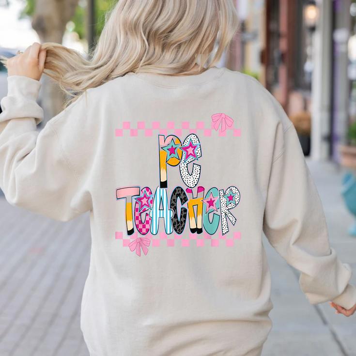 Women PE Teacher Back To School Physical Education Teacher Women's Sweatshirt Back Print Women PE Teacher Back To School Physical Education Teacher Women's Sweatshirt Back Print