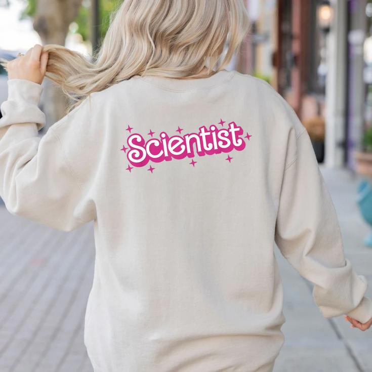 Women Retro Pink Scientist Science Teacher Back To School Women's Sweatshirt Back Print Women Retro Pink Scientist Science Teacher Back To School Women's Sweatshirt Back Print