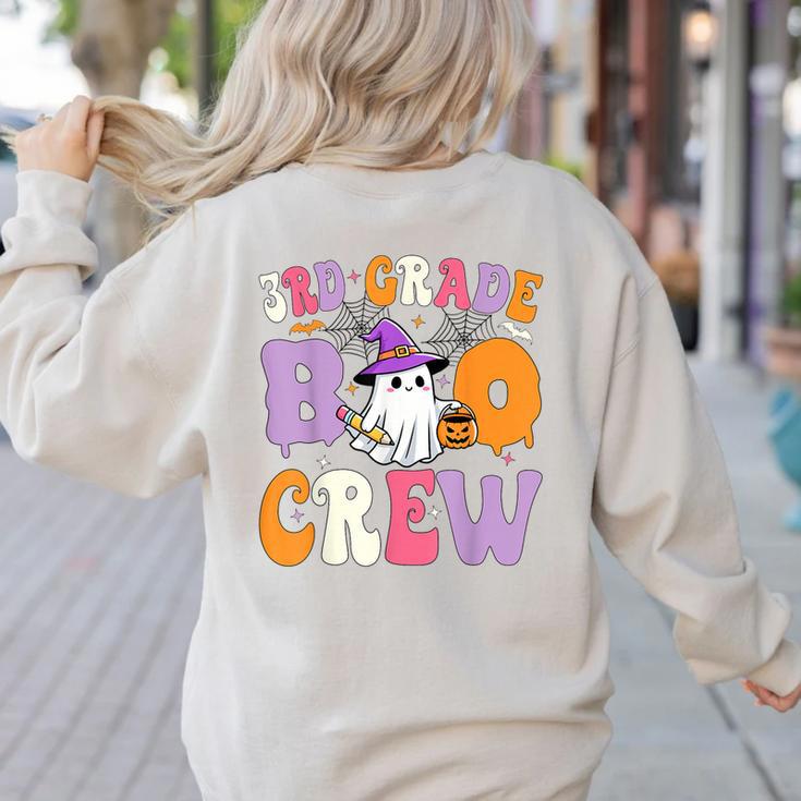 3rd Grade Boo Crew Spooky Third Grade Halloween Teacher Women's Sweatshirt Back Print