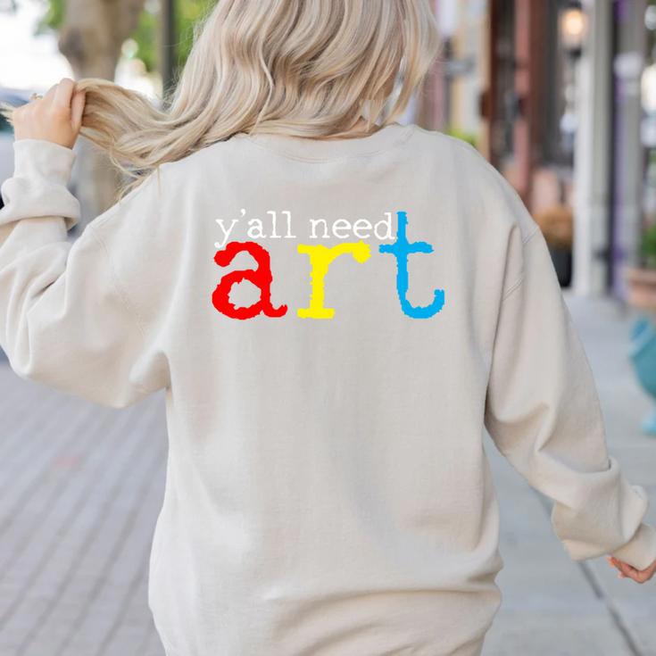 Art Teacher Artists Women's Sweatshirt Back Print