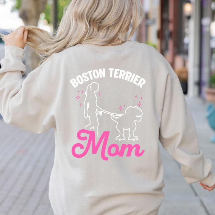 Boston Terrier Mom Women's Sweatshirt Back Print