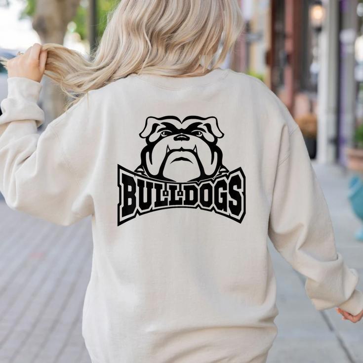 Bulldogs Teacher Student School Sports Fan Team Spirit Women's Sweatshirt Back Print