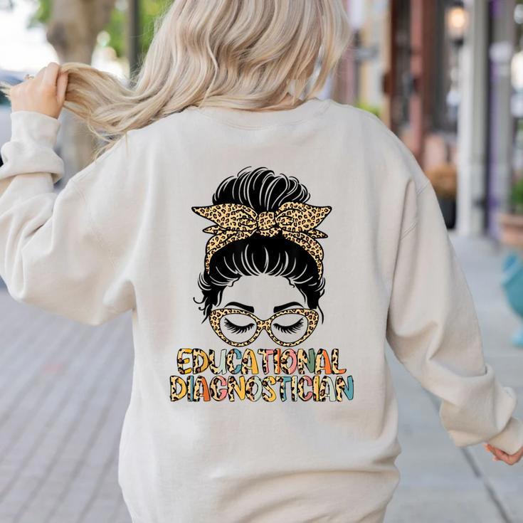 Cute Educational Diagnostician Teacher Appreciation Week Men Women Women's Sweatshirt Back Print