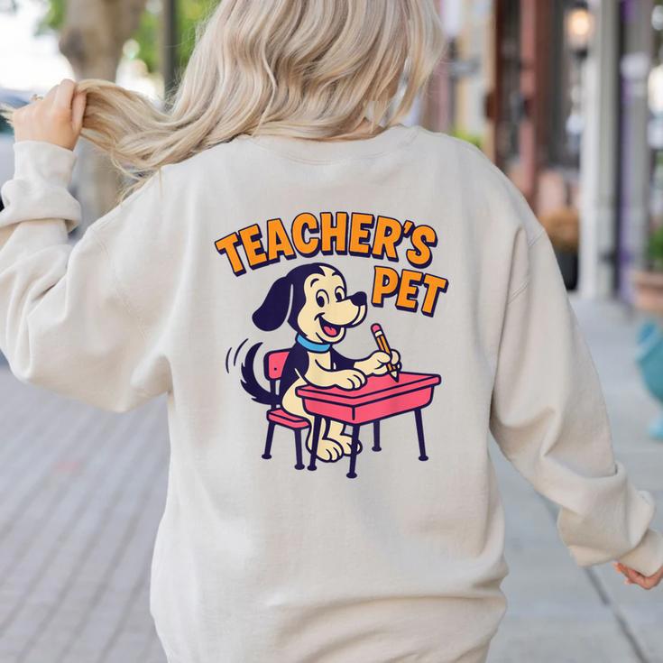 Cute Elementary School Student Dog Teacher's Pet Women's Sweatshirt Back Print