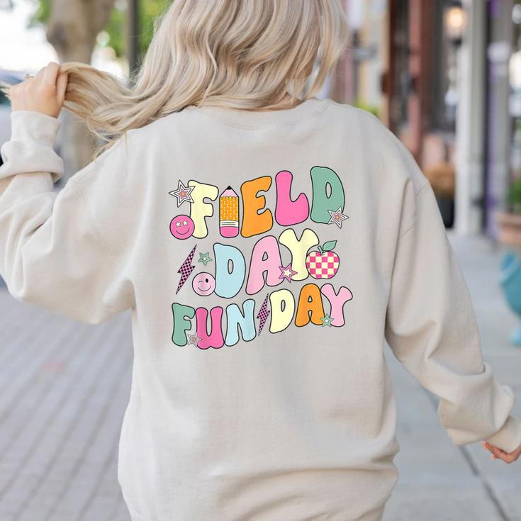 Field Day Fun Day Last Day Of School Teacher Student Women's Sweatshirt Back Print