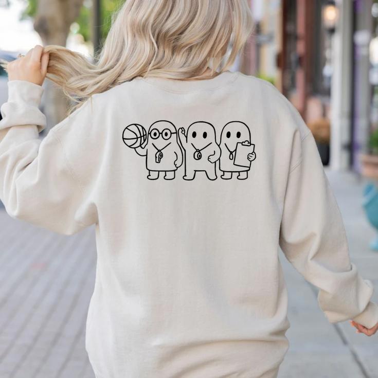 Ghost Costume Gym Physical Education Teacher PE Coach Women's Sweatshirt Back Print
