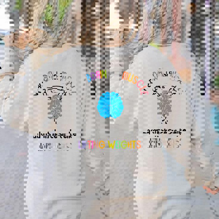 Growth Mindset Tee Teacher Quotes Men Women Kids Women&#x27;s Sweatshirt Back Print