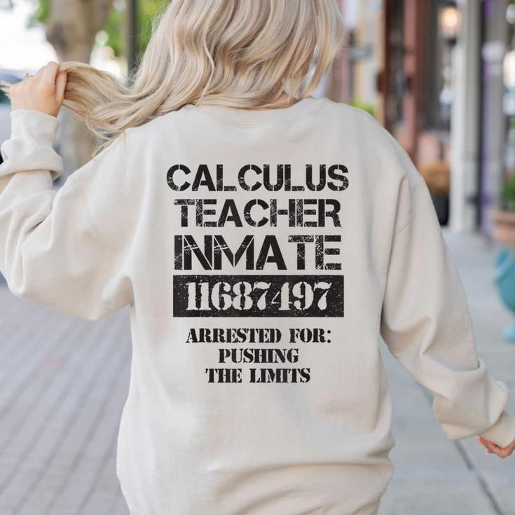 Halloween Calculus Teacher Prisoner Costume Women's Sweatshirt Back Print