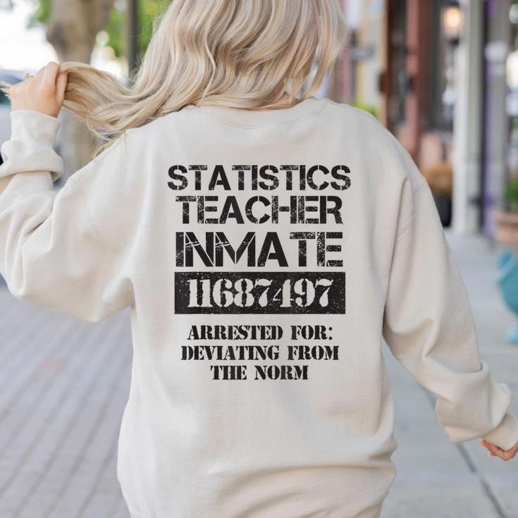 Halloween Statistics Teacher Prisoner Costume Women's Sweatshirt Back Print