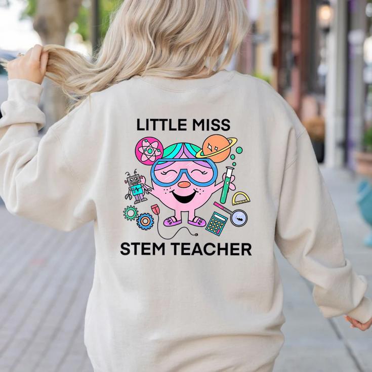 Little Miss Stem Teacher Women's Sweatshirt Back Print