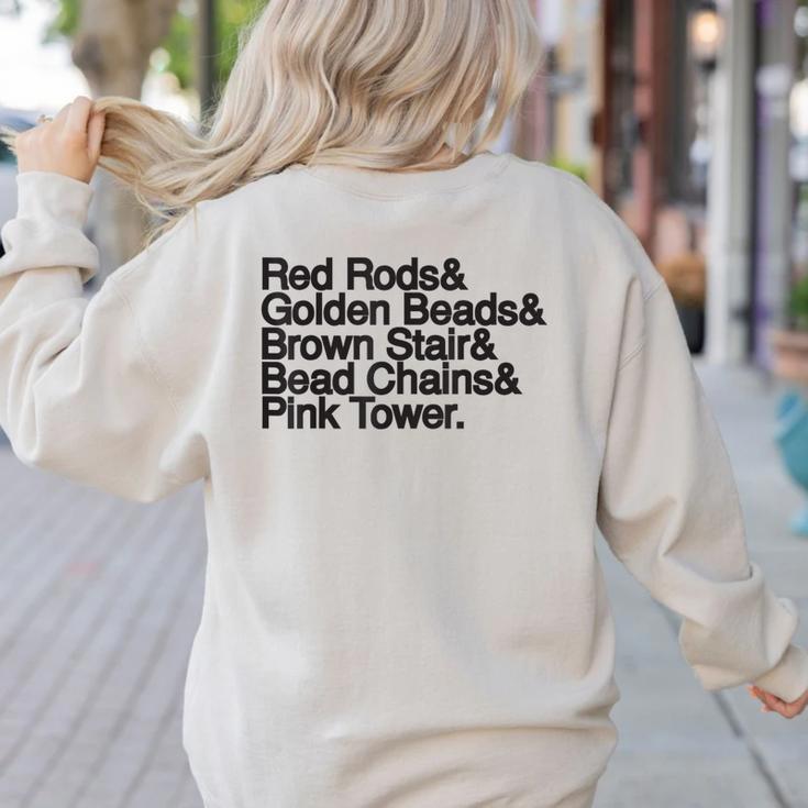 Montessori Helvetica Education Teacher Women's Sweatshirt Back Print