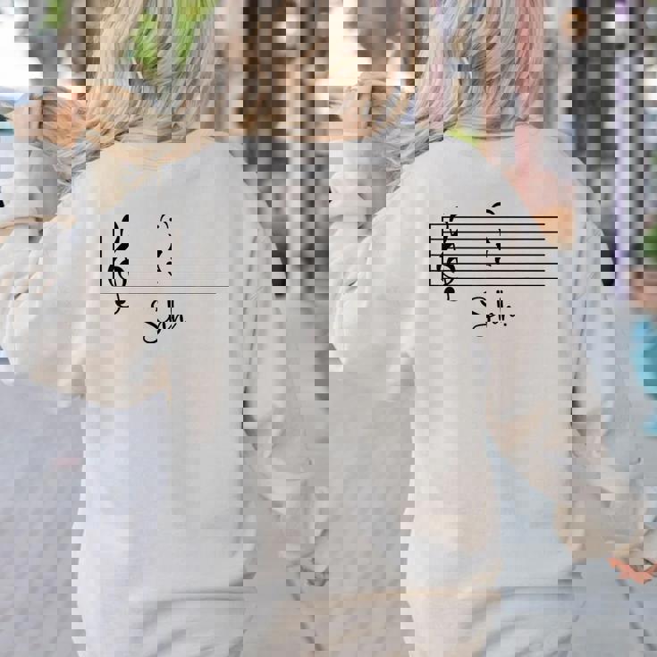 Music Notes Shirt Shh Quarter Fermata Teacher Women&#x27;s Sweatshirt Back Print