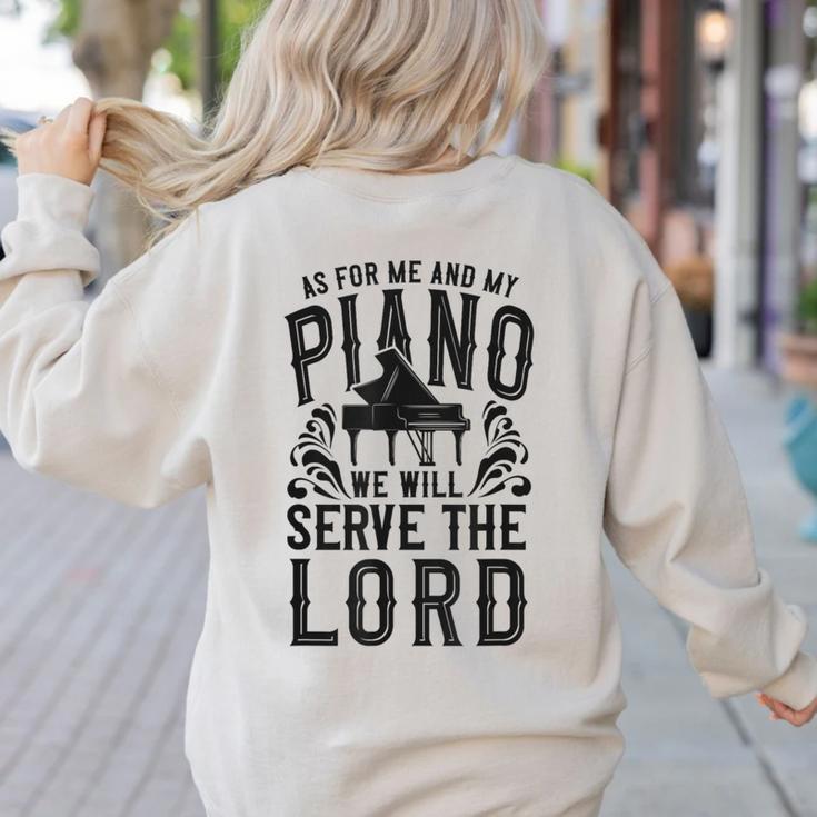 Piano Teacher Pianist Women's Sweatshirt Back Print