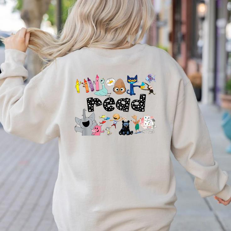 Read Children's Books Teacher Women's Sweatshirt Back Print