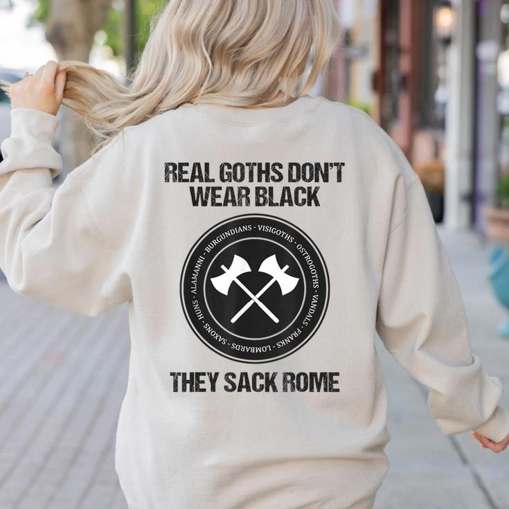 Real Goths Sack Rome History Teacher Women's Sweatshirt Back Print