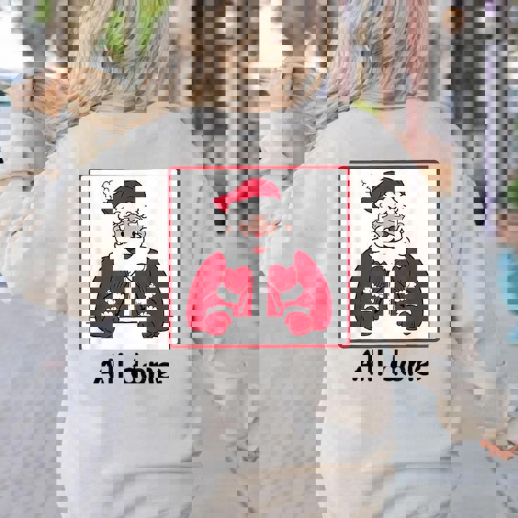 Retro All Done Christmas Special Ed Teacher Team Santa Women Women&#x27;s Sweatshirt Back Print