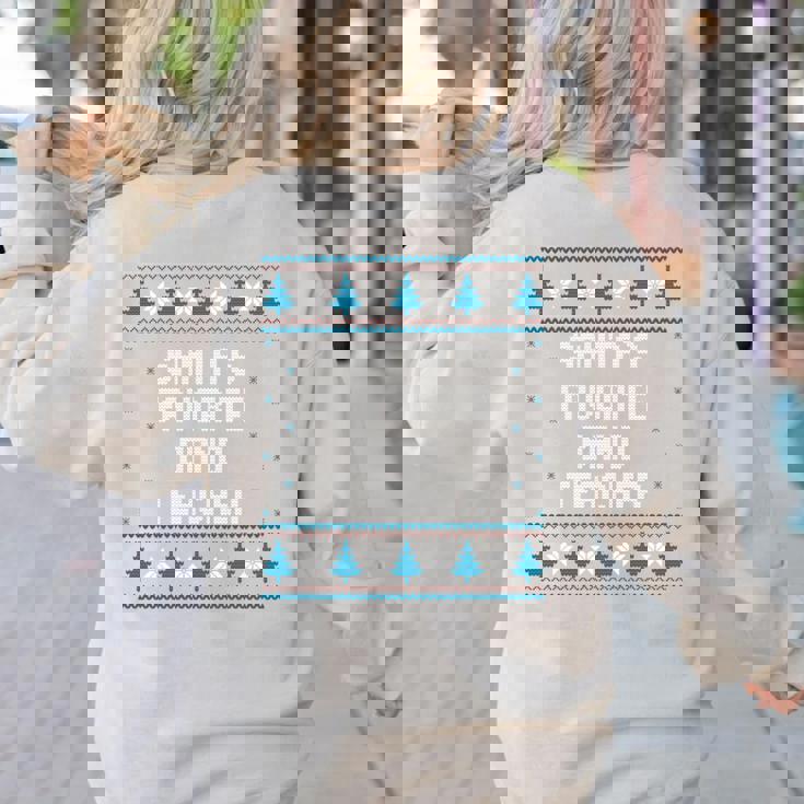 Santas Favorite Band Teacher Christmas Women&#x27;s Sweatshirt Back Print