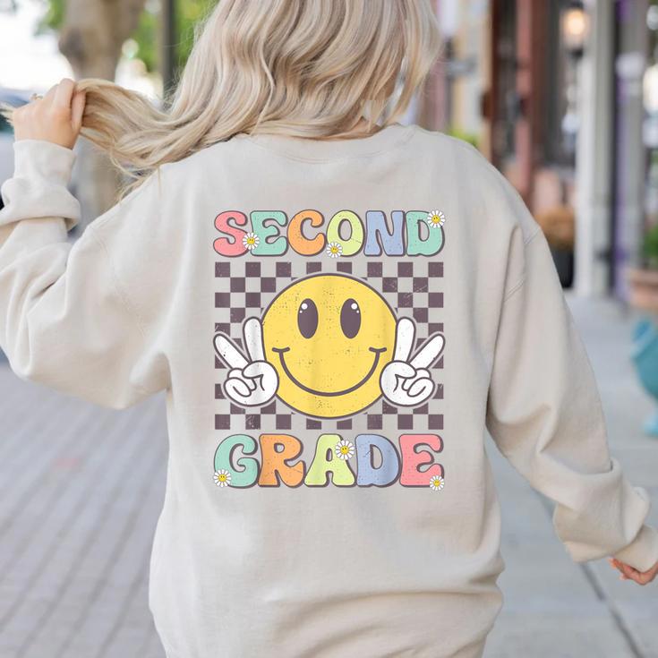 Second Grade Teachers Boys Girls Smile Face 2nd Grade Team Women's Sweatshirt Back Print