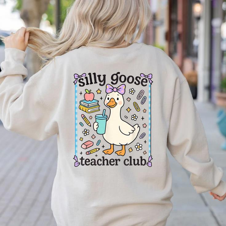 Silly Goose Teacher Club Silly Goose For Teacher Women's Sweatshirt Back Print