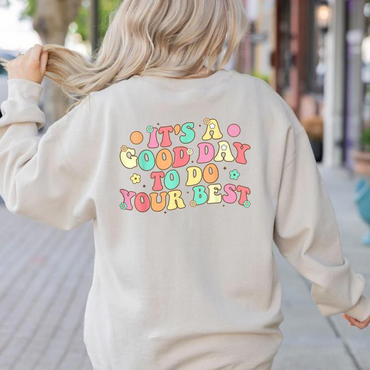 Teacher Testing Shirt It's A Good Day To Do Best Groovy Women's Sweatshirt Back Print