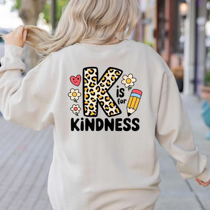 Unity Day Design Kindness Orange Teacher Kids Be Kind Women's Sweatshirt Back Print
