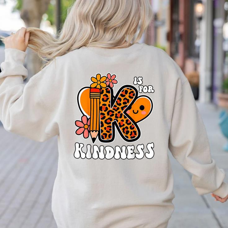 Unity Day Shirt Kindness Orange Teacher Kids Be Kind Women's Sweatshirt Back Print