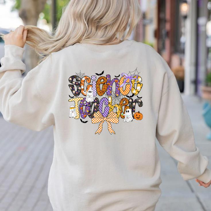 Women Spooky Science Teacher Halloween Science Stem Teacher Women's Sweatshirt Back Print