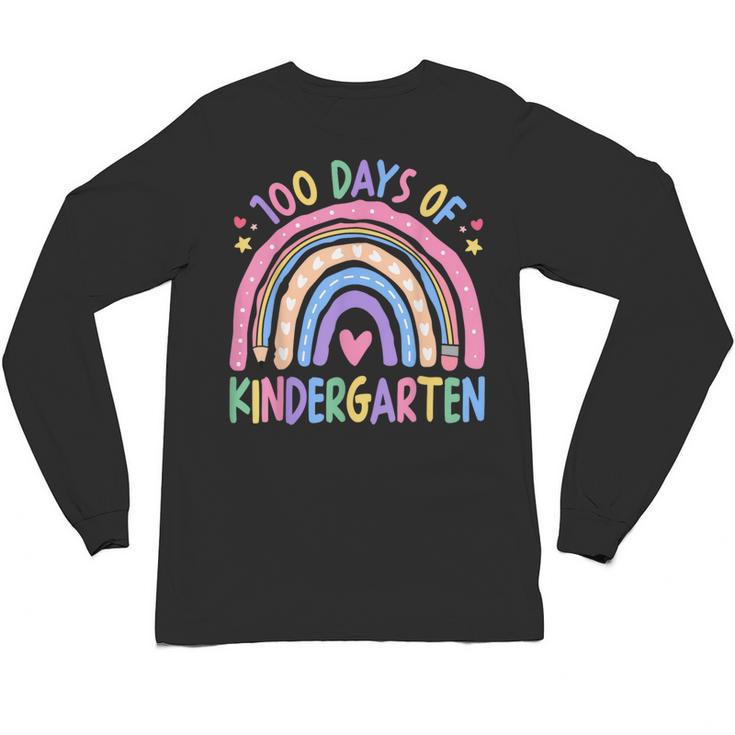 100th Day Of Kindergarten Teacher Kids 100 Days Smarter Unisex Long Sleeve T-Shirt