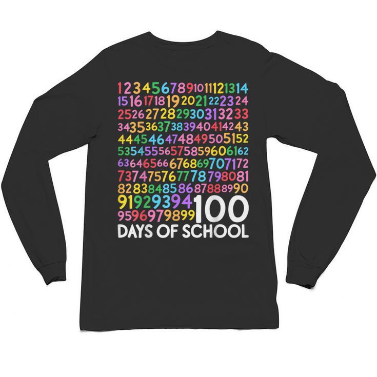 100th Day Of School Teacher Kids 100 Days Math Numbers Unisex Long Sleeve T-Shirt