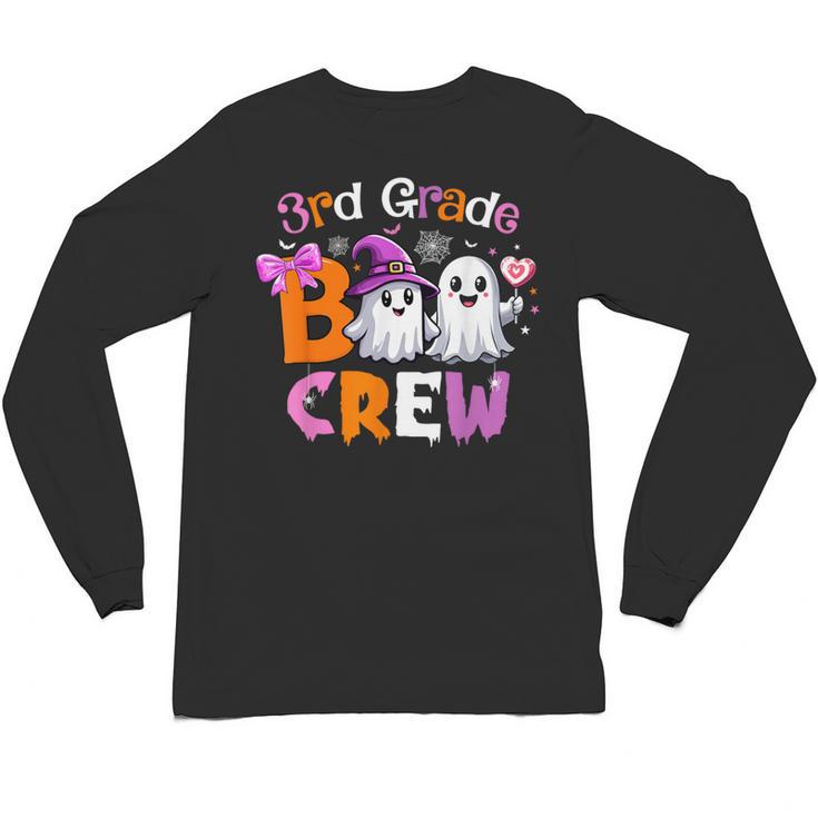 3rd Grade Boo Crew Third Grade Halloween Costume Teacher Kid Unisex Long Sleeve T-Shirt