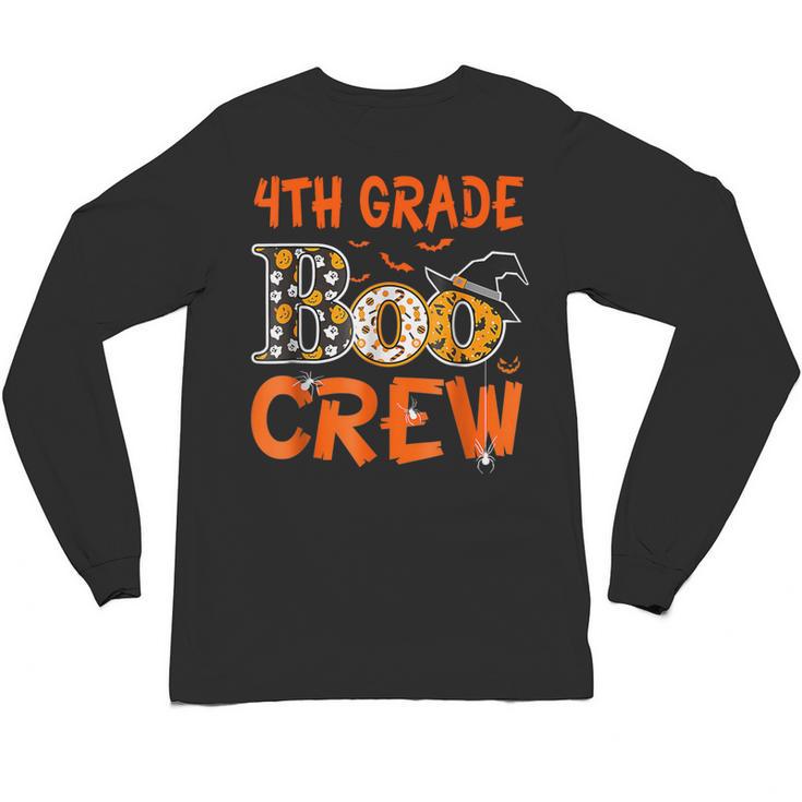 4th Grade Boo Crew Teacher Student Halloween Unisex Long Sleeve T-Shirt