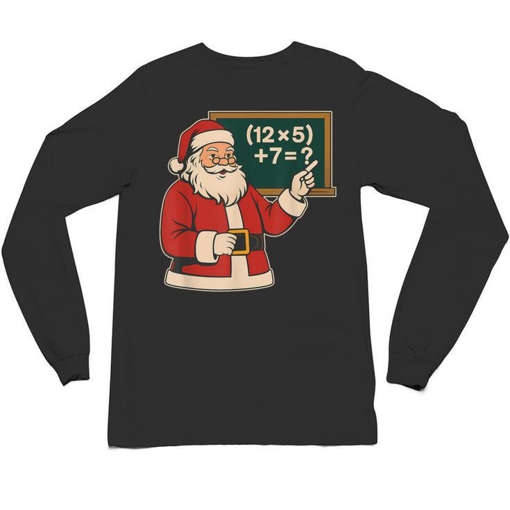 67 Teacher Christmas Santa Six Seven Meme Brainrot Math Joke Unisex Long Sleeve T-Shirt