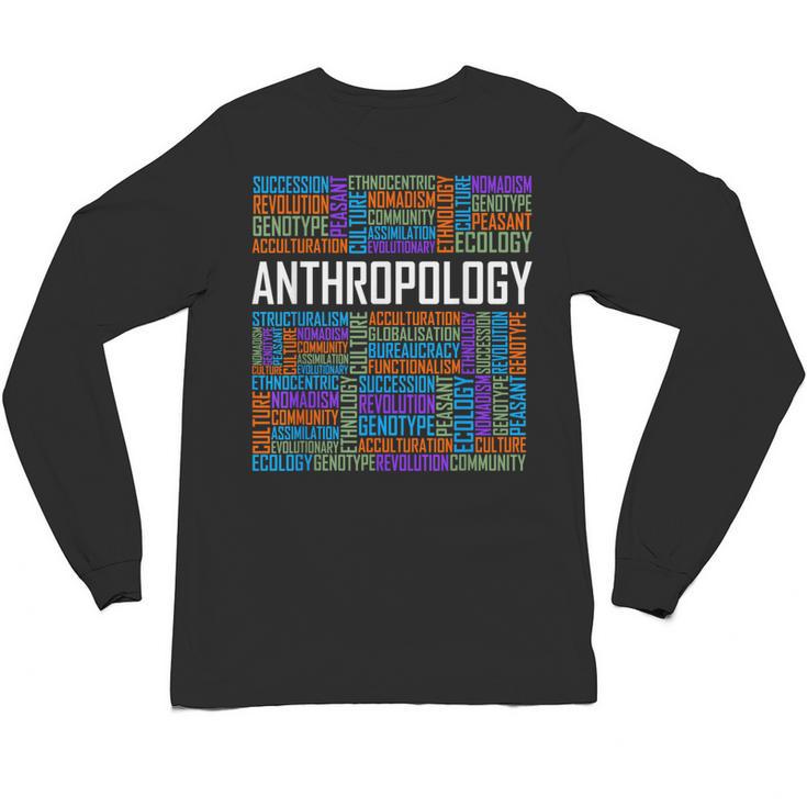 Anthropology Words Anthropologist Teacher Unisex Long Sleeve T-Shirt