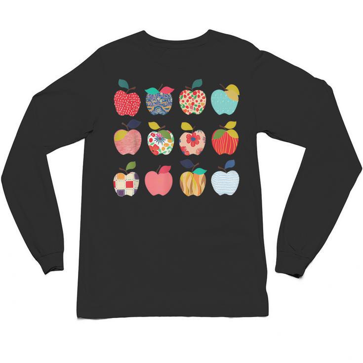 Art Apples Back To School For Teacher Student Unisex Long Sleeve T-Shirt
