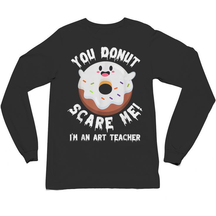Art Teacher Halloween Donut Lover Costume Kawaii Monster Unisex Long Sleeve T-Shirt