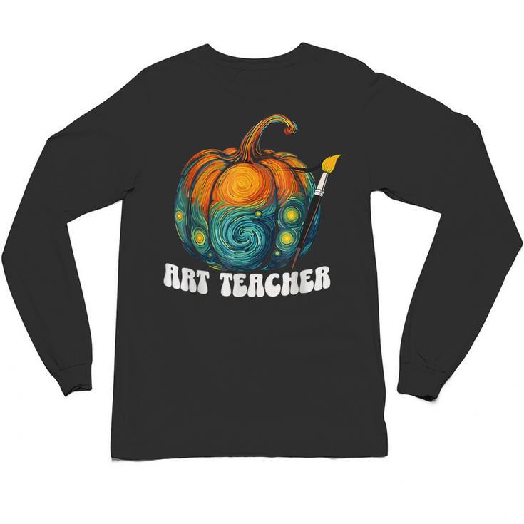 Art Teacher Pumpkin Halloween Night Men Women Unisex Long Sleeve T-Shirt