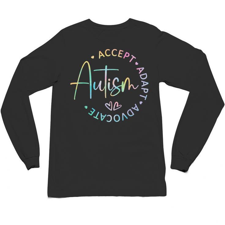 Autism Awareness Accept Adapt Advocate Autism Mom Teacher Unisex Long Sleeve T-Shirt, trending gift Autism Awareness Accept Adapt Advocate Autism Mom Teacher Unisex Long Sleeve T-Shirt, trending gift