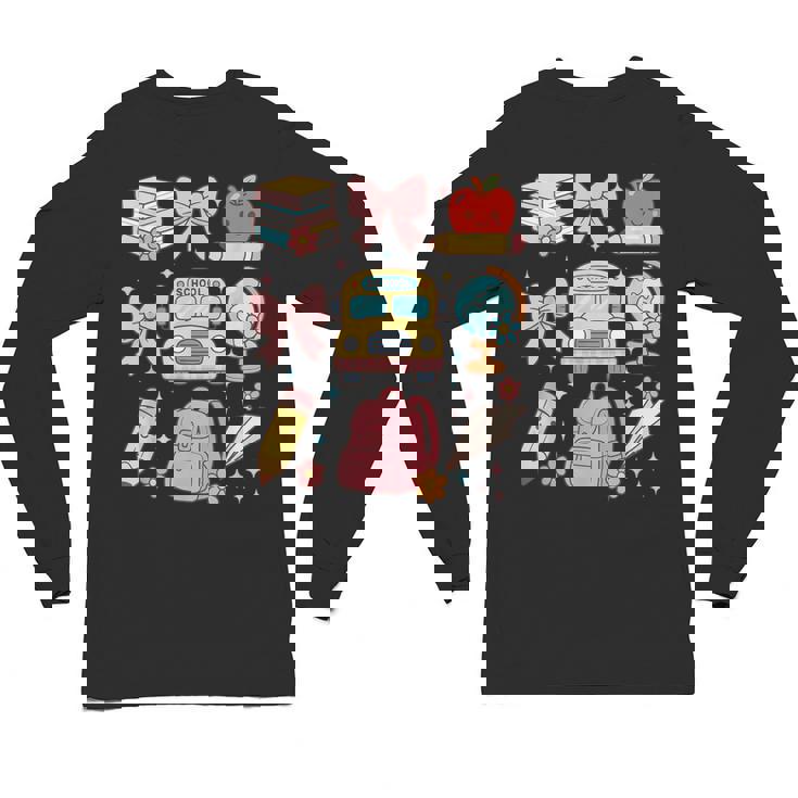 Back To School Coquette Teacher Women Girl Kindergarten PreK Unisex Long Sleeve T-Shirt