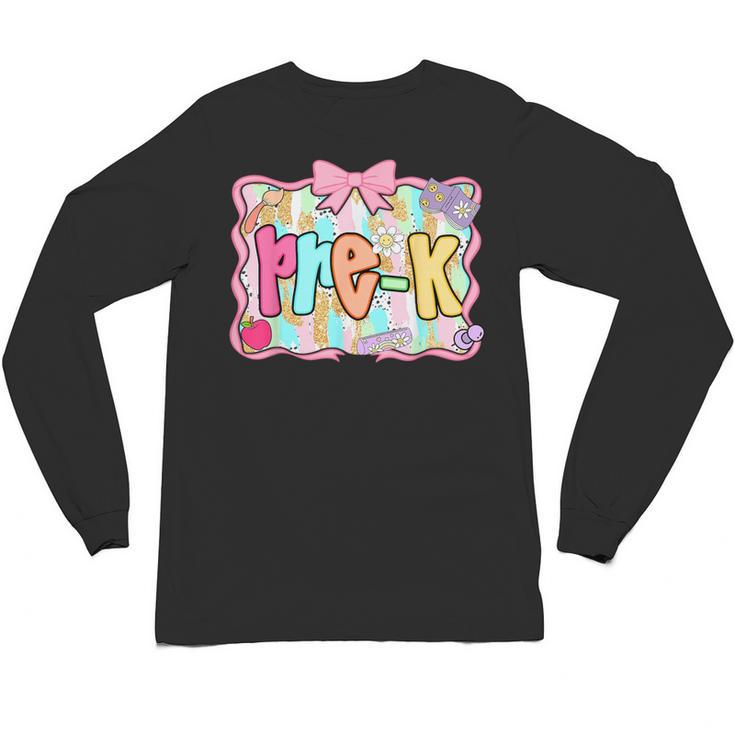 Back To School Pre-K Preppy Teacher Girl Unisex Long Sleeve T-Shirt