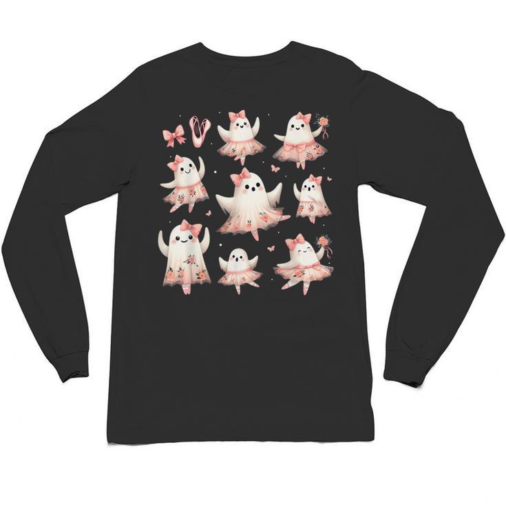 Ballet Ghost Ballet Dancer Spooky Dance Teacher Halloween Unisex Long Sleeve T-Shirt