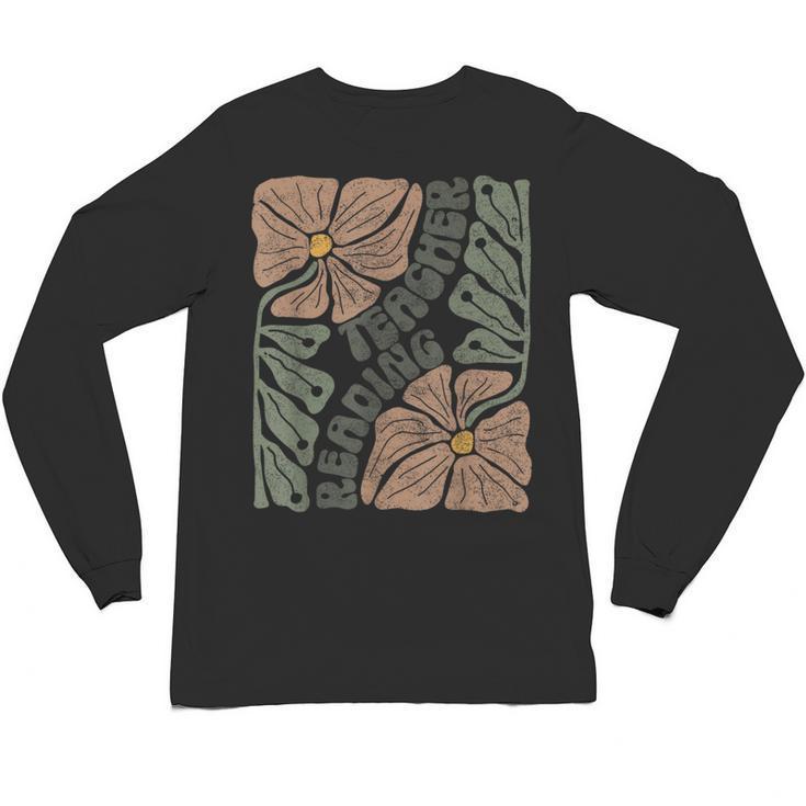 Boho Floral Reading Teacher Retro Reading Specialist Wildfl Unisex Long Sleeve T-Shirt, trending gift Boho Floral Reading Teacher Retro Reading Specialist Wildfl Unisex Long Sleeve T-Shirt, trending gift