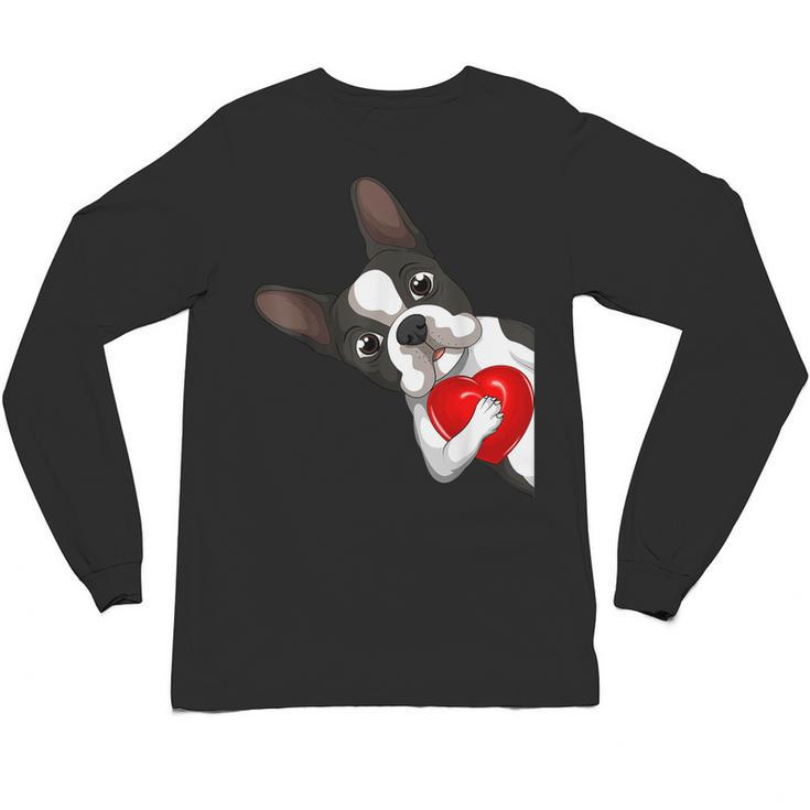Boston Terrier Bostie Dog Kids Women Girls Unisex Long Sleeve T-Shirt