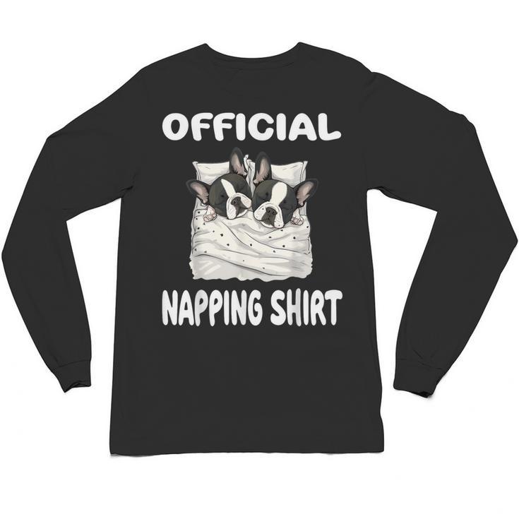 Boston Terrier Dog Official Sleepshirt Pajamas Nightgown For Men Women Kids Unisex Long Sleeve T-Shirt