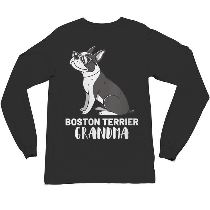 Boston Terrier Dog Owner Grandma Unisex Long Sleeve T-Shirt