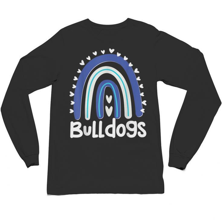 Bulldogs School Mascot Rainbow Teacher Lover Unisex Long Sleeve T-Shirt