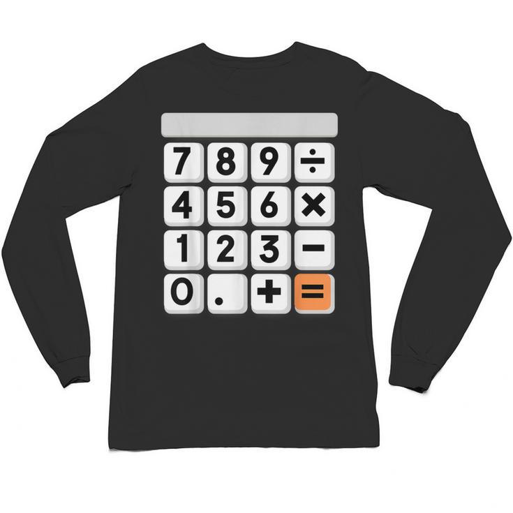 Calculator Easy Halloween Costume For Math Teacher Unisex Long Sleeve T-Shirt