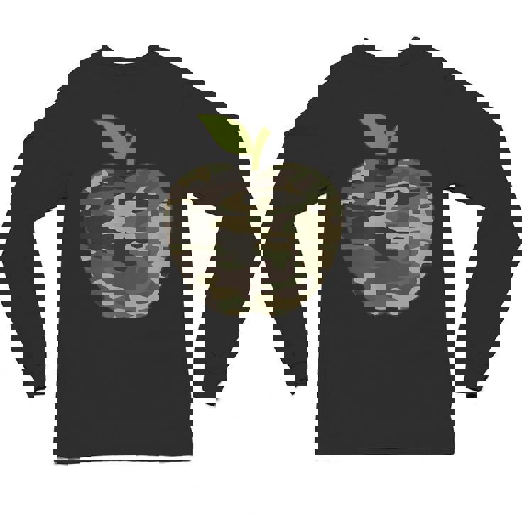 Camo Apple Camouflage Clothing School Student Camo Teacher Men Women Kids Unisex Long Sleeve T-Shirt