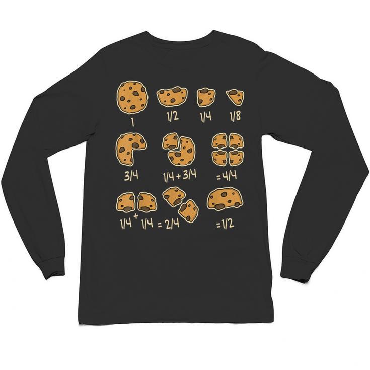 Chocolate Cookie Quick Math Fraction Math Teachers For Men Women Girls Kids Unisex Long Sleeve T-Shirt