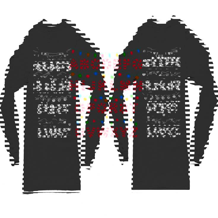 Christmas Alphabet Candy Cane Teachers Students Candy Cane For Men Women Kids Unisex Long Sleeve T-Shirt